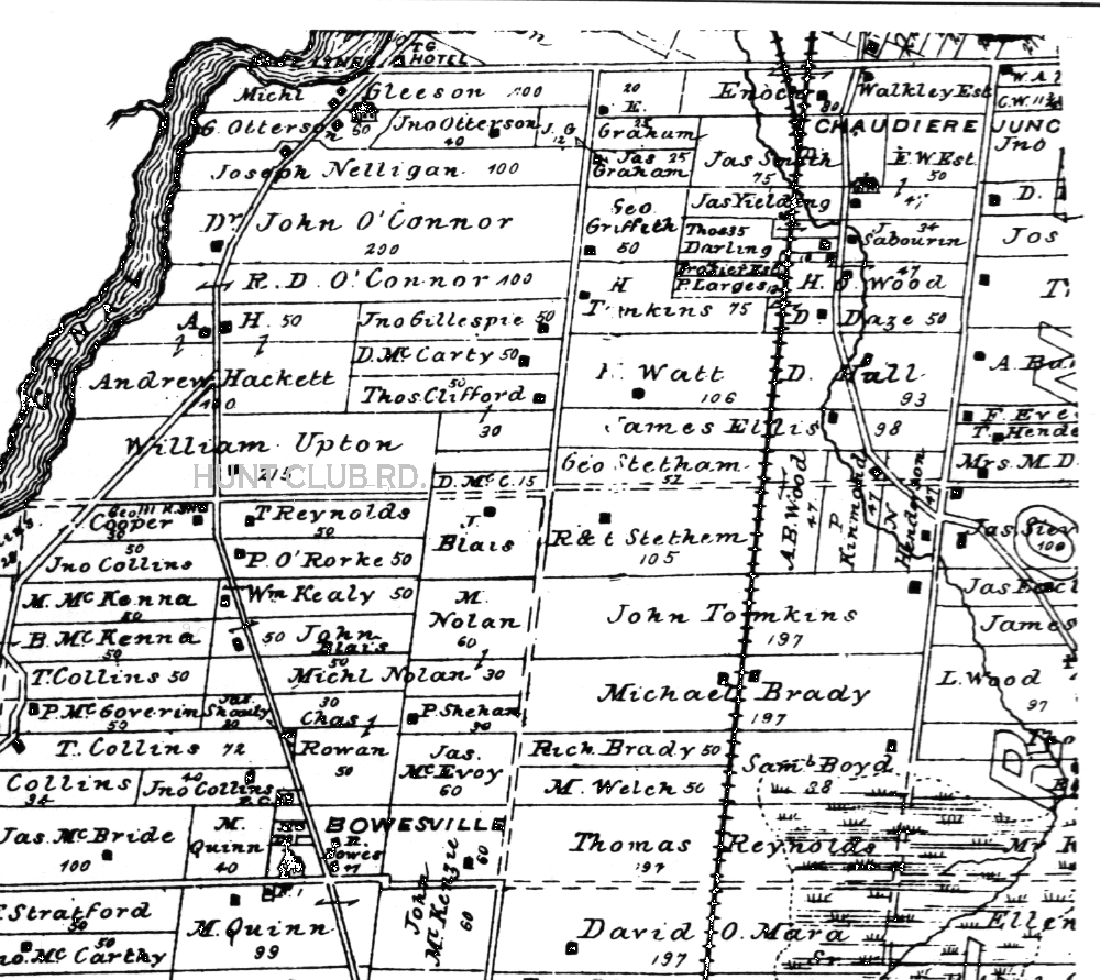 Hunt Club - Map of Bowesville 1879